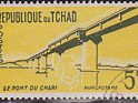 Chad - 1961 - Arquitectura - 5 F - Multicolor - Chad, Architecture - Scott 75 - Puente del Chari e Hipopotamo - 0